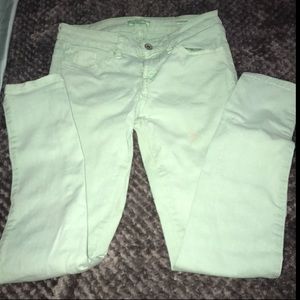 Guess teal skinny jeans